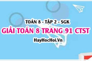 Giải Toán 8 trang 91 tập 2 Chân trời sáng tạo